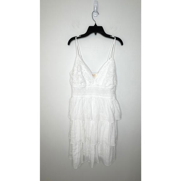 Rebellion Again Dresses & Skirts - Rebellion Again Tiered Baby Doll Dress Women's L Lace Bodice Festival Coquette